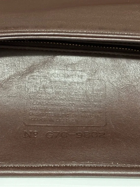 Rare Vintage Coach Equestrian Zip (#9802) Leather Shoulder Bag in Mahogany - Picture 10 of 13